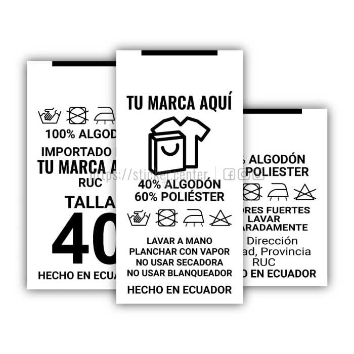 ETIQUETAS de NYLON para Ropa 【Personalizadas】