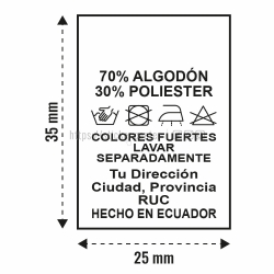 Etiquetas para ropa personalizados con tu diseño