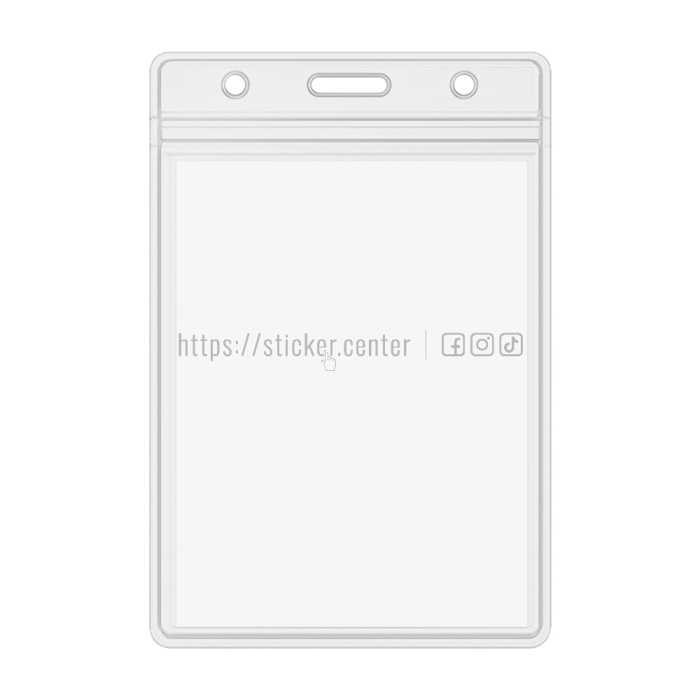 ▷ Portacredencial FLEXIBLE Vertical 【TRANSPARENTE】