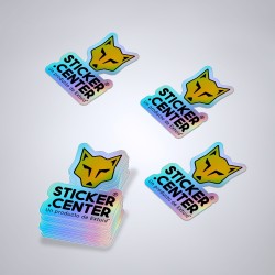 Stickers HOLOGRÁFICOS ✌️ Die Cut 【Con tu LOGO】