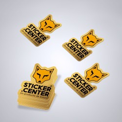 Stickers Espejo DORADO 【✌️ Con tu LOGO / DISEÑO】