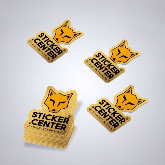 Stickers Espejo DORADO 【✌️ Con tu LOGO / DISEÑO】 Stickers Espejo DORADO 【✌️ Con tu LOGO / DISEÑO】