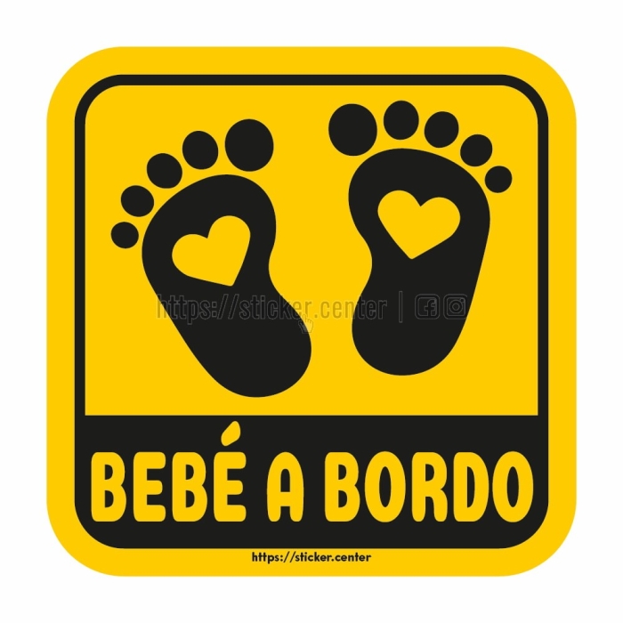 ▷ Sticker de Bebe a Bordo【Adhesivo & Troquelado】