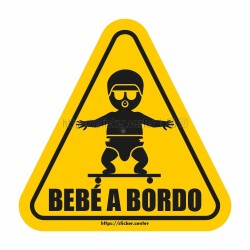 ▷ Pegatina de Bebé a Bordo  【Auto-Adhesivo para Coche】