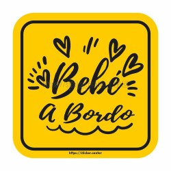 ▷ Sticker para Autos Bebé a Bordo 【Adhesivos MultiUsos】